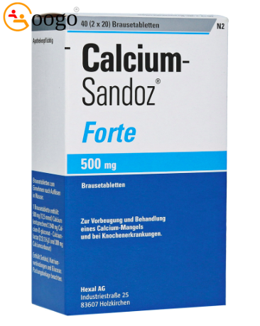 Calcium-Sandoz Forte 500mg,  2x20 effervescent tablets